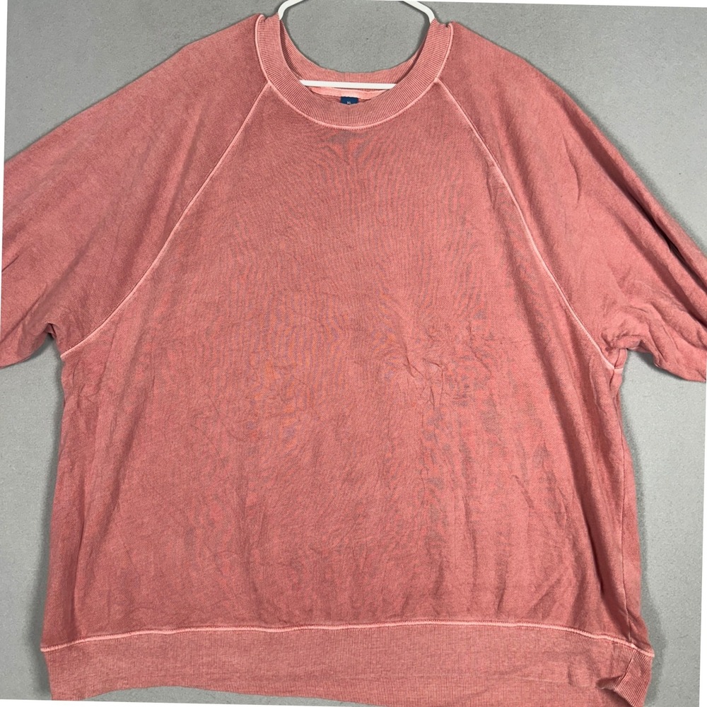 Old Navy Sweatshirt Womens XL Oversized Pink Crew Neck Pullover Raglan Sleeve